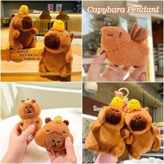 Dễ Thương Capybara Móc Khóa Sang Trọng Đồ Chơi Móc Khóa Sáng Tạo Ba Lô Điện Thoại Di Động Capybara Treo Phụ Kiện Đáng Yêu