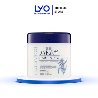 Kem dưỡng làm sáng da HATOMUGI Moisturizing Conditioning The Milky Cream 300g