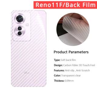 Dành Cho Oppo Reno 12 11 F Pro 5G 2024 11F Mặt Sau Điện Thoại Carbon Reno12 Reno11 Reno11F Reno11Pro Sợi Phim Bảo Vệ Mềm Chống Trầy Xước Màn Hình Trong Suốt Miếng Dán Toàn Bộ