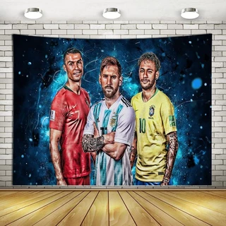 Bồ Đào Nha Đội Bóng Đá C Ro Vải Nền Messi Nemail Ronaldor Vải Nền Phòng Ngủ Ký Túc Xá Phòng Khách Trang Trí Vải Biến Đổi Tường Bức Tranh Tường Tấm Thảm Trang Trí Vải