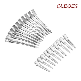 Cleoes 10 Chiếc Kẹp Tóc Làm Tóc, Kẹp Mỏ Vịt Chuyên Nghiệp Kẹp Tóc Uốn Tóc, Chống Trơn Trượt Barrettes Mũ Trang Điểm Salon Không Làm Nhăn Kẹp Tóc DIY