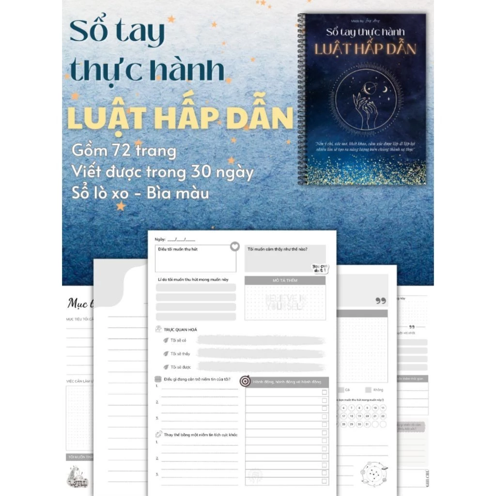 🌈 [Luật hấp dẫn] - Sổ tay Ghi chép giúp thu hút mọi thứ bạn muốn bằng luật Hấp Dẫn - STNK20