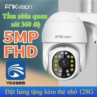 Camera ngoài trời chống nước Yoosee  toàn cảnh 360 độ Fnkvision, không dây siêu rõ nét, bảo vệ gia đình qua điện thoại