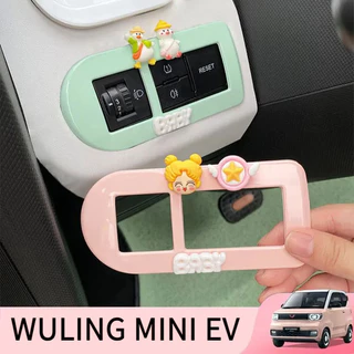 WULING MINI Trang trí nội thất Đèn pha Điều chỉnh Công tắc Nhãn dán trang trí Macaron Mini Ev Phụ kiện Sửa đổi