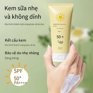 Kem chống nắng làm trắng SPF50 + Kem chống nắng chống nước cách ly chống tia cực tím làm mới