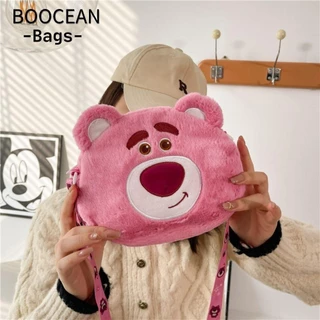 BOOCEAN Túi Đeo Vai Sang Trọng, Gấu Anime Sang Trọng Thêu Túi Xách, Hoạt Hình Dễ Thương Hoạt Hình Túi Tote Nữ Cô Gái