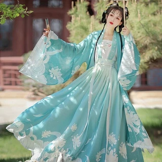 0312 Phong Cách Trung Hoa Eo Dài Váy Hanfu Nữ Sinh Siêu Cổ Tích Mùa Xuân Mùa Thu Phong Cách Hiệu Suất Hàng Ngày Phù Hợp Với Dân Tộc Trung Quốc Trang Phục Truyền Thống