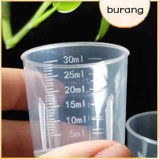 [Buran] Gói 100 Cốc Đo 30ml Cân Trong Suốt Cốc Phòng Thí Nghiệm Có Thể Tái Sử Dụng Hộp Đựng DIY Bình Nấu Ăn Bằng Nhựa Nướng Với