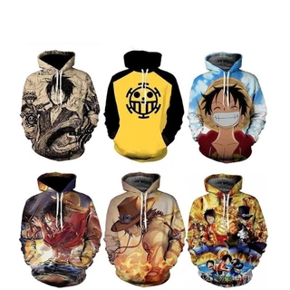 Áo Hoodie In Hình Nhân Vật Luffy Trong Phim Hoạt Hình One Piece 3D