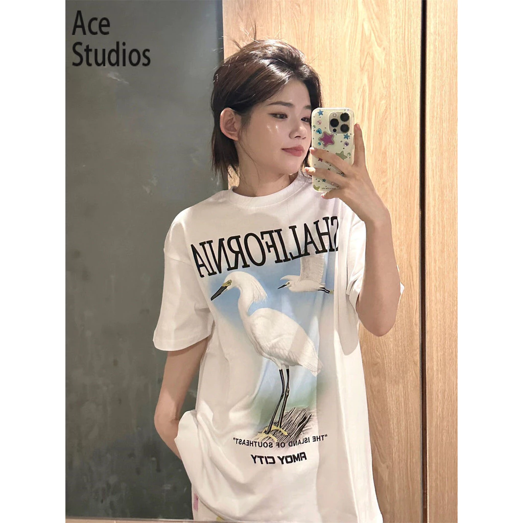 Ace Studios áo phông áo thun nữ croptop baby tee Thể thao Thời trang Fashion Trendy WCS24309RX 11Z240313