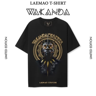 COD Áo thun LAEMAO chất liệu cotton tay lỡ form oversize WAKANDA4EVER /