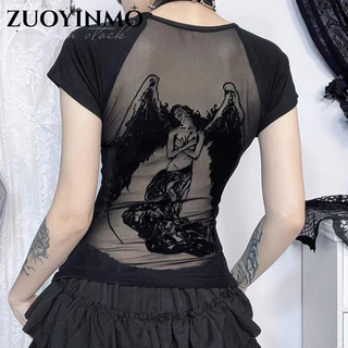 ZUOYINMO áo croptop Áo 2 dây áo ba lỗ Thời trang hàn quốc chic độc đáo Phong cách phong cách WCS2440B2M 15Z240408