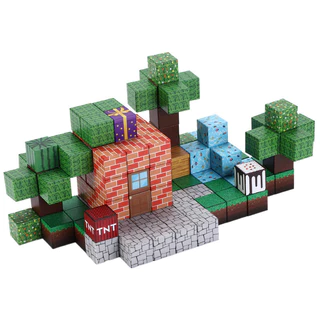 Bộ khối xây dựng từ tính Minecraft - Bộ khối từ tính mô hình Mini dành cho trẻ em