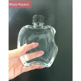 Chai Nhựa Hình Táo 330ml Đựng Trà Sữa Đã Kèm Nắp fi30. Nhựa Huysun