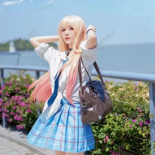 Kitagawa Marin Cosplay Anime My Dress Up Darling Cosplay Trang Phục Tóc Giả JK Nữ Cô Gái Halloween Carnival Tiệc Truyện Tranh