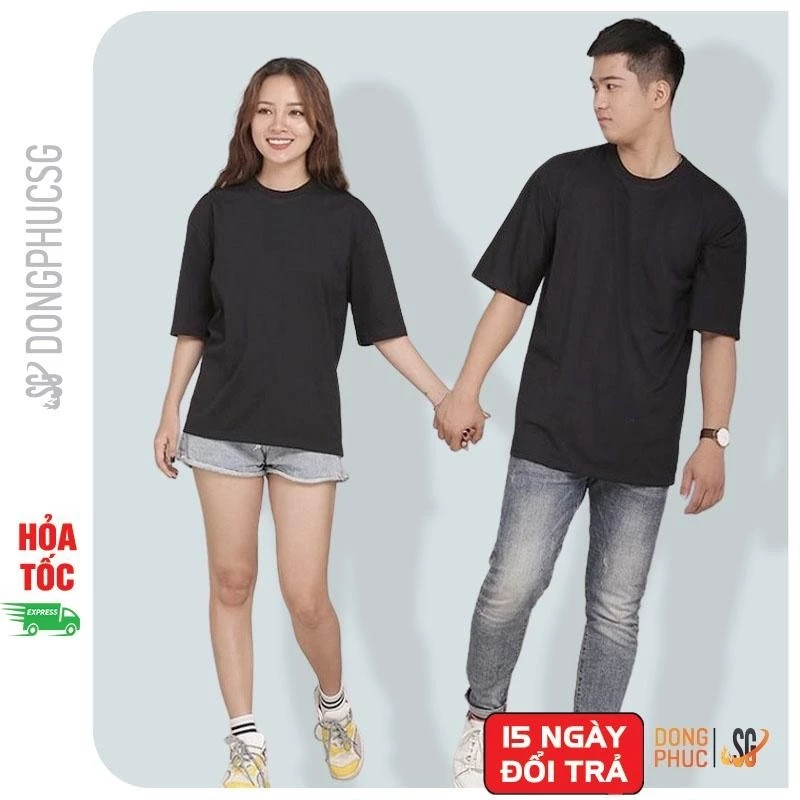 Áo thun trơn tay lỡ phông unisex nam nữ form rộng oversize thun mềm mịn mát mẻ  ATLT | DONGPHUCSG