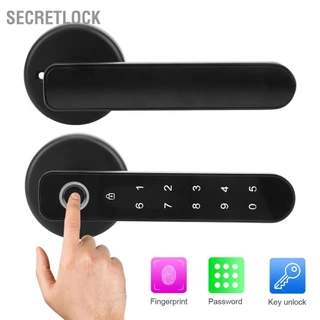 SecretLock Khóa Cửa Vân Tay Thông Minh Sinh Trắc Học 3in1 Với Bàn Phím Mật Khẩu Chìa Khẩn Cấp An Ninh Gia Đình