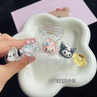 Phim Hoạt Hình Mới Sanrio Tóc Ngọt Ngào Trong Suốt Cá Mập Kẹp Dễ Thương Bé Gái Phụ Kiện Tóc