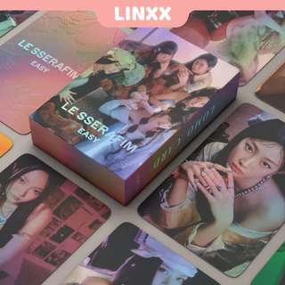 Linxx 55 Chiếc LE SSERAFIM Thẻ Laser Ba Chiều Dễ Dàng Kpop Photocards Bưu Thiếp Series