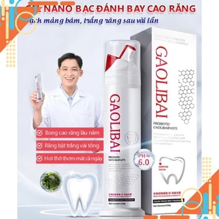 Gel Nano Bạc GAOLIBAI đánh bật cao răng, Sạch mảng bám, Trắng răng - Hộp 120g - HTshop