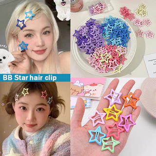 5 / 10 / 20 Chiếc Y2K BB Star Kẹp Tóc Bé Gái Nhiều Màu Sắc Ngôi Sao Dễ Thương Barrettes Nữ Đơn Giản Kim Loại Chụp Kẹp Mũ Đội Đầu Phụ Kiện Trang Sức Tóc