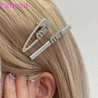 Cabeza Kim Cương Giả Chữ Vịt Kẹp, Kim Loại Bạc Pentagram Tóc, Ngọt Ngào Y2k Saturn Barrettes Kẹp Tóc Du Lịch