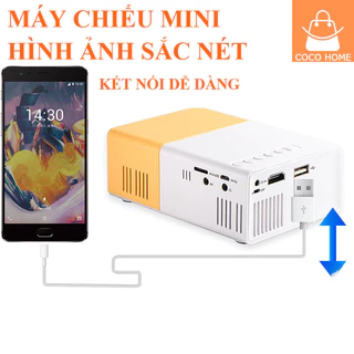 Máy Chiếu Di Động Mini Kết Nối Dễ Dàng  Với điện Thoại Di động Qua Cổng Dây Cáp, Mang đến Trải Nghiệm Giải Trí