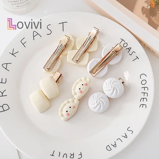 [Lovivivi] Food bun Bánh Bao Hấp Kẹp Tóc Cho Nữ Cô Gái Hàn Quốc Nhỏ Bên BB Kẹp Tóc Dễ Thương Ngọt Ngào Mũ Phụ Kiện Tóc MỚI