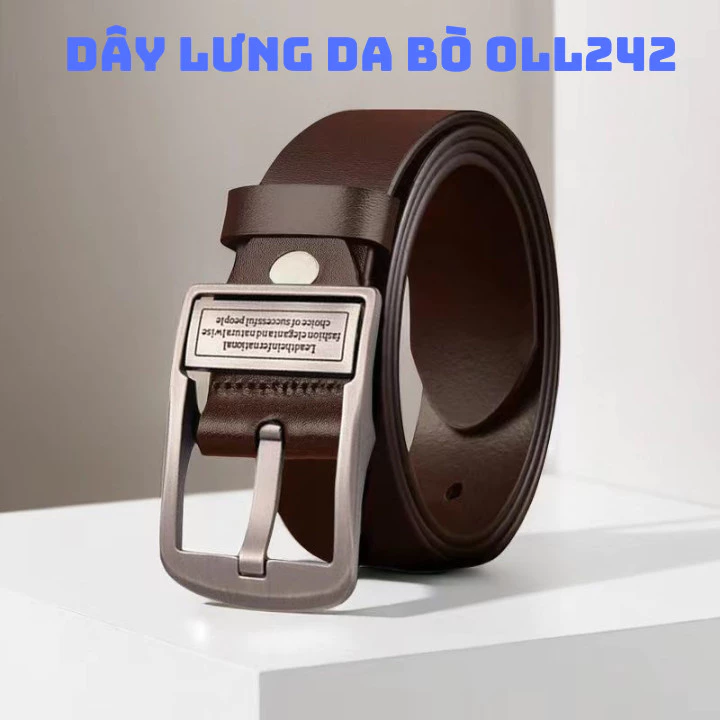 [Có sẵn] Dây lưng nam khóa xoay, da bò,Dây lưng nam giá tốt phong cách trẻ trung lịch lãm OLL242 Olala 86