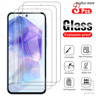 3AK 3Pieces For Samsung Galaxy A55 A25 A35 A15 A24 A34 A54 5G 4G Screen Protector HD Film Front Tempered Glass