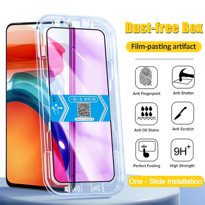 Kính cường lực Chống Tia Sáng Xanh tự động dán Full màn cho Xiaomi Mi Redmi Note 7 8 9 10 10S 11 11S 12 12S 13 Pro 5G 9A 9C 9T 10A 10C 12C 13C