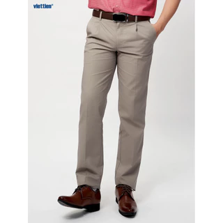 Quần kaki trơn 1 Ply VIETTIEN SMART CASUAL phom REGULAR vải Poly - 6S6122NR1/K1DP