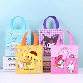 Phim hoạt hình Sanrio Kuromi Cinnamoroll Melody Kích thước lớn Túi quà tặng Túi vải không dệt Túi mua sắm