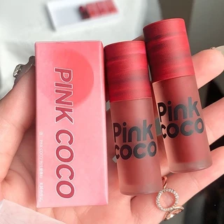 Pinkcoco Lip Gloss Matte Water Proof Lasting Cherry Lip Glaze Rose Nature Lipstick