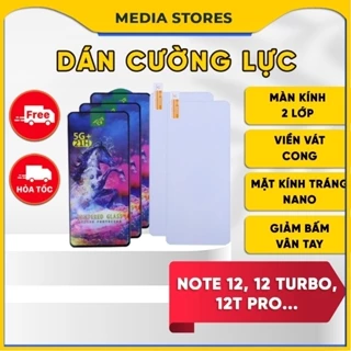 (3 Cái) Dán Cường Lực Xiaomi Redmi Note 12, 12 Turbo, 12T Pro - Viền Vát cong - Chống Va Đập