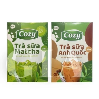 Trà Sữa Matcha, trà sữa Anh Quốc Cozy 3in1 hộp 170g (10 gói x 17g)