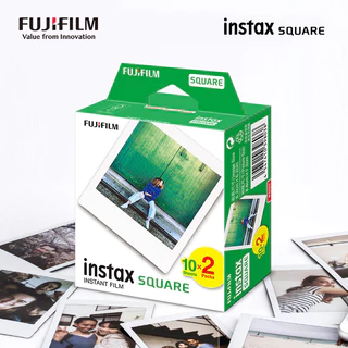 20 Tờ Fujifilm Instax Vuông Phim Trắng / Đen Cạnh Giấy Ảnh Cho Máy Ảnh Instax SQ10 SQ6 SQ20 Chia Sẻ SP-3 Máy In