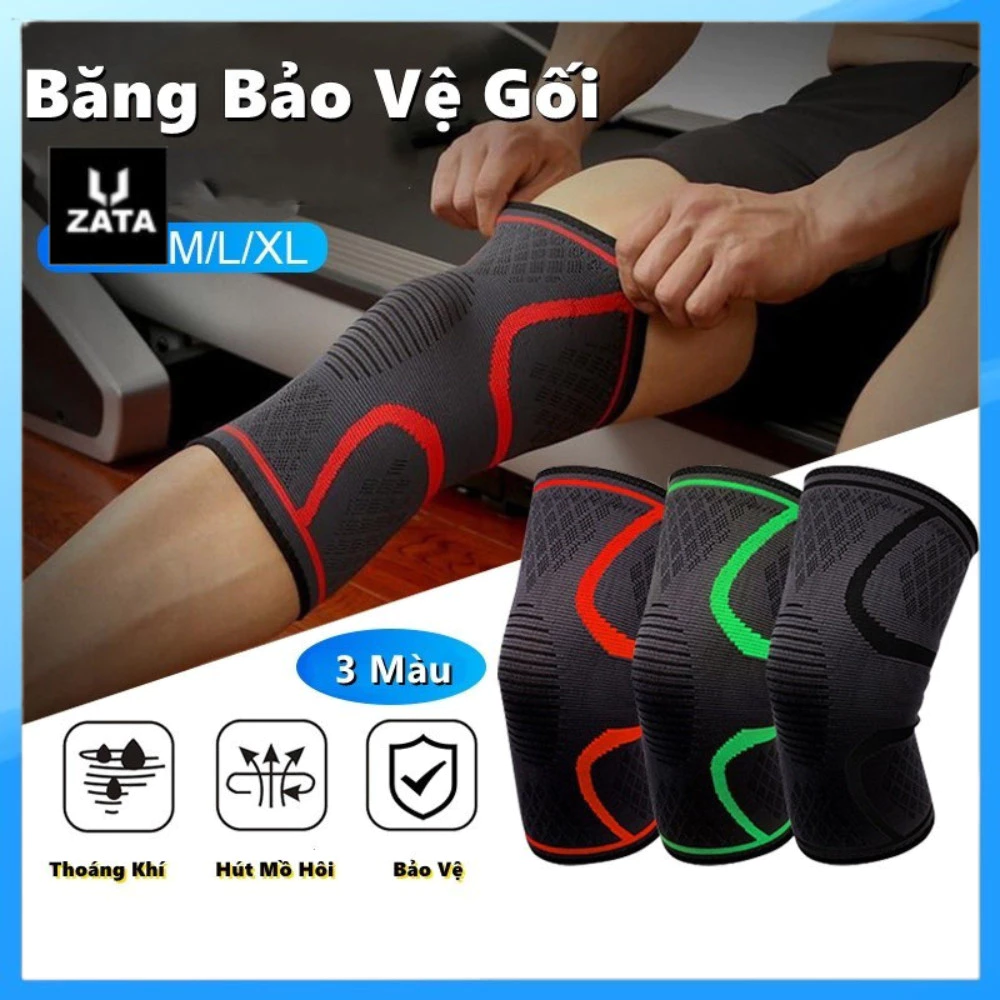 Băng Quấn Đầu Gối , Băng Gối Bóng đá, Bóng Chuyền Co Giãn đàn Hồi Cao Cấp,  Bảo Vệ Bó đầu Gối (1 Chiếc) Zata Vn - BG