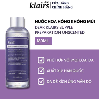 [CHÍNH HÃNG] Toner Klairs 180ML - Nước hoa hồng Deal không mùi dưỡng ẩm và làm mềm da chính hãng