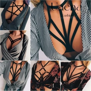 Uaenau Gợi Cảm Băng Áo Ngực Nữ Rỗng Bustier Đẩy Lên Crop Top