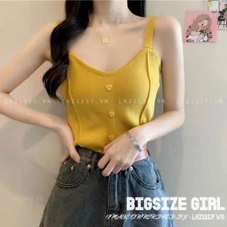 Áo ba lỗ lụa lạnh Bigsize Áo 2 dây nữ Không tay cổ chữ v mùa hè Phong cách Hàn Quốc Thời Trang tiểu thư cá tính xinh đẹp cho người mập béo