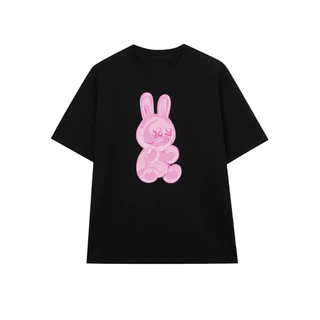 [Hot] Áo Thun Unisex Bad Rogue Rabbit GUMMY RABBIT TEE BLACK 100% Cotton