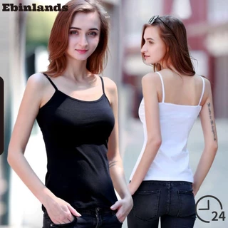 Áo Crop Top EBINLANDS, Áo thun Vest cổ vuông gợi cảm, thời trang không tay Slim Fit Low Cut Tank Top nữ