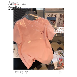 Ace Studios áo phông áo thun nữ croptop baby tee Phong cách hàn quốc Xu hướng INS WTX24200YX 5Z240202