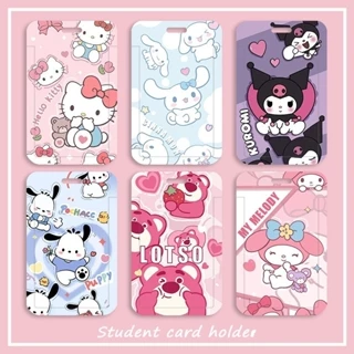 Hộp đựng thẻ cứng Sanrio dễ thương và thời trang Hộp đựng thẻ bữa ăn sinh viên Hộp bảo vệ thẻ xe buýt