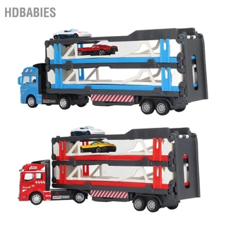 HDbabies Đồ chơi xe tải vận chuyển hợp kim Mega Hauler Truck với đường đua phóng cho trẻ em 59.1in