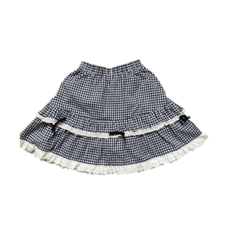 Jiashuchen Nhật Bản Mềm Mại Cô Gái Preppy Phong Cách Pháp Ren Pettiskirt Nữ Xuân Hè Cao Cấp Kẻ Sọc Bánh Váy