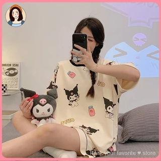 2024 Phong Cách Mới Mùa Hè Nữ Bộ Đồ Ngủ Nhật Bản ins Quần Short Tay Ngắn Loungewear Đông Nam Á Influencer Bán Buôn 3