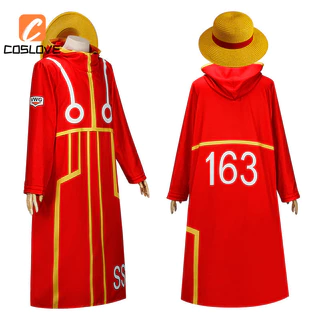 One Piece Mới Tập Monkey D Luffy Cosplay Trọn Bộ Costum Phù Hợp Với Người Lớn Tay Dài Áo Khoác Đảng Trang Phục Đồng Phục