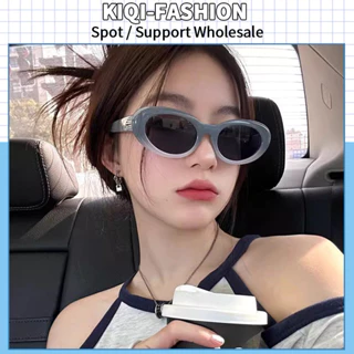 (KIQI-FASHION) COD Mùa hè Mới INS Kính Mát Thời Trang Khung Nhỏ Nam Nữ Retro Mắt Mèo Kính Che Nắng Ngoài Trời Kính Mát